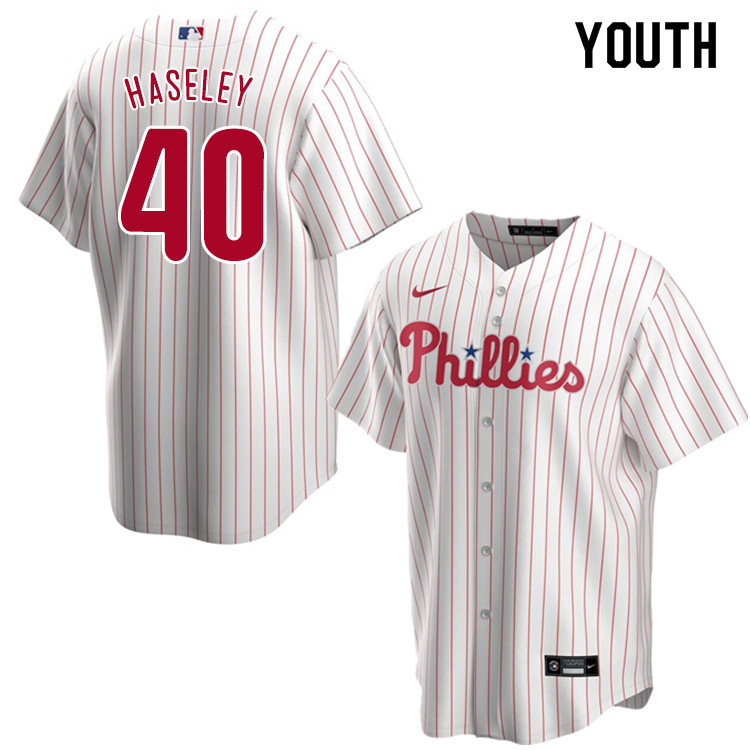 Nike Youth #40 Adam Haseley Philadelphia Phillies Baseball Jerseys Sale-White